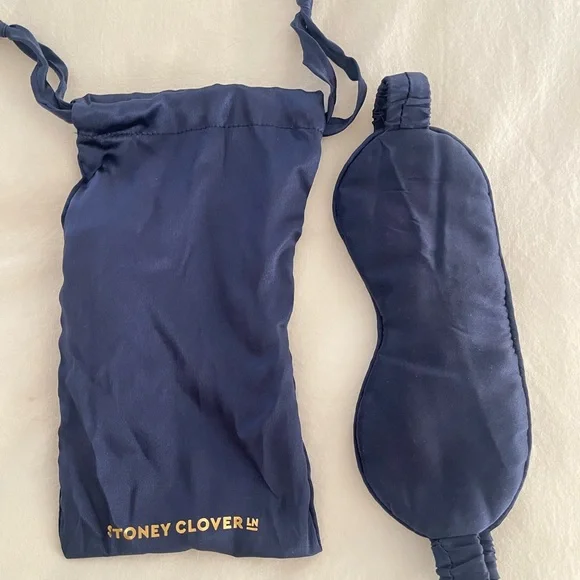 Navy Sleep Mask and Pouch Set - Picture 1 of 2